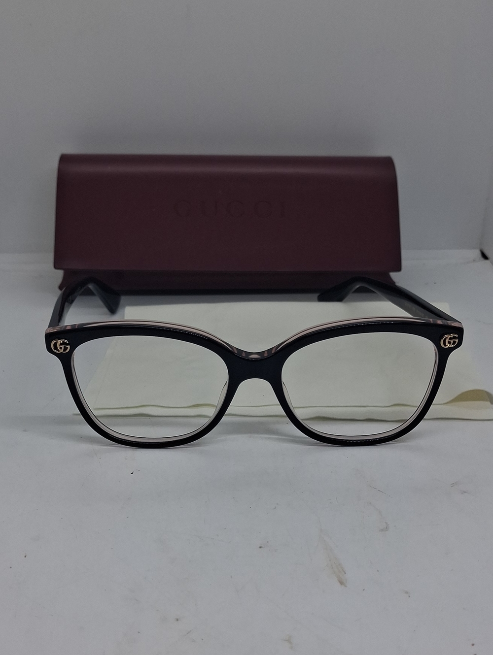 NWOT Rxable Womens Gucci GG18160 Black, Pink, Gold Eyeglass Frames
